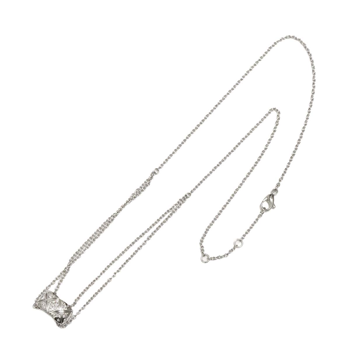 Coco Crush Diamond Necklace 18K White Gold 750