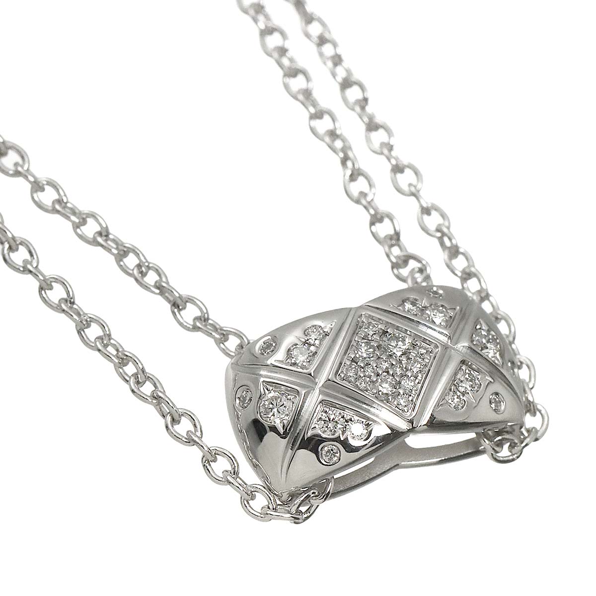 Coco Crush Diamond Necklace 18K White Gold 750