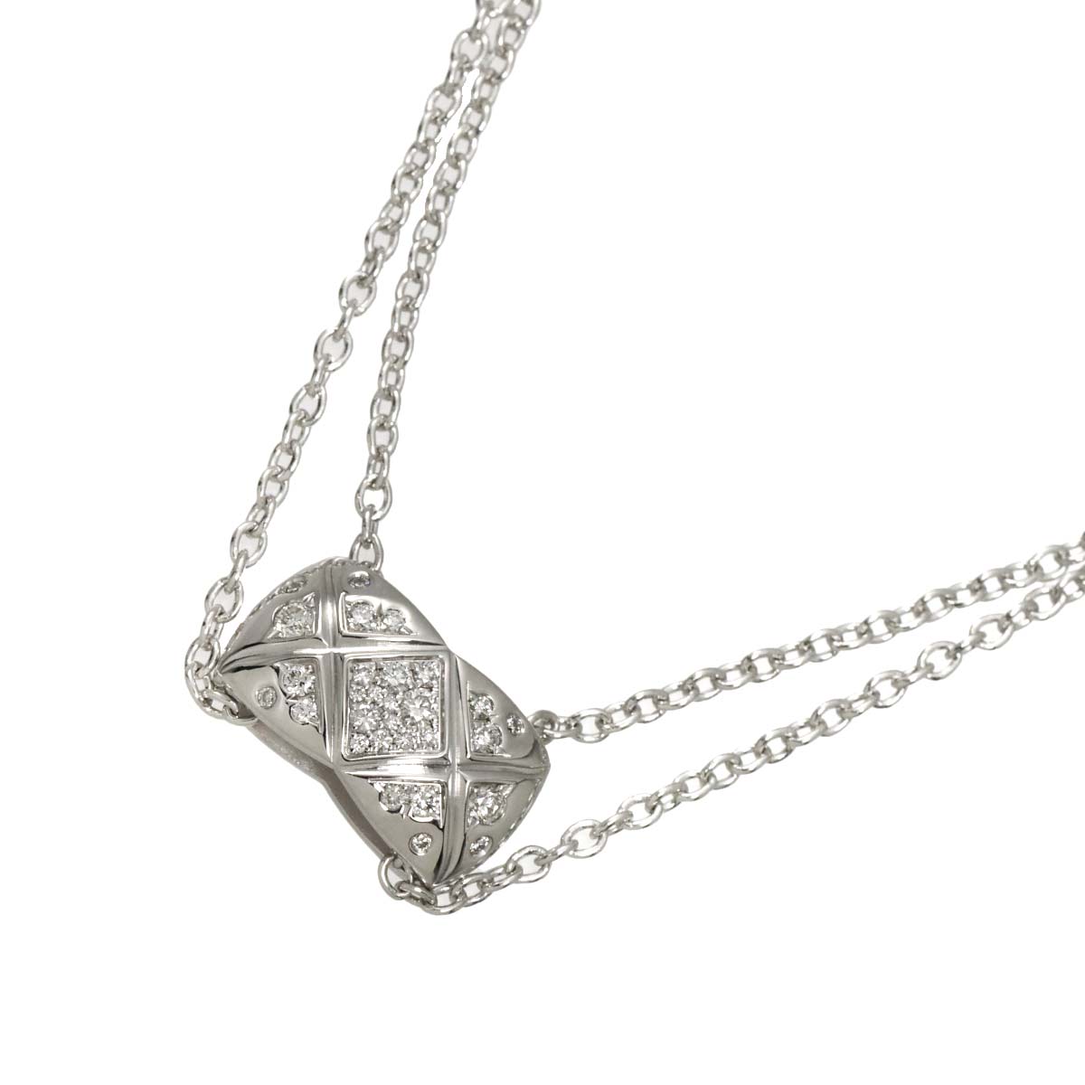 Coco Crush Diamond Necklace 18K White Gold 750