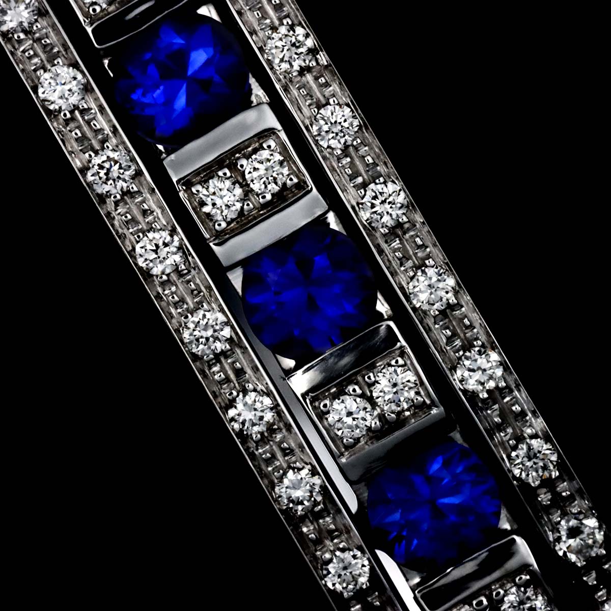 Belle Epoque Sapphire Diamond Bracelet 18K WG 750 sizeL