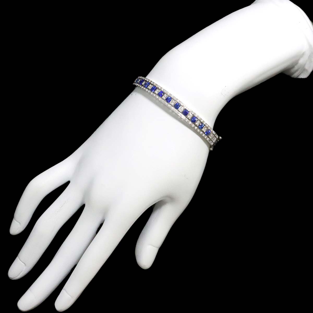 Belle Epoque Sapphire Diamond Bracelet 18K WG 750 sizeL