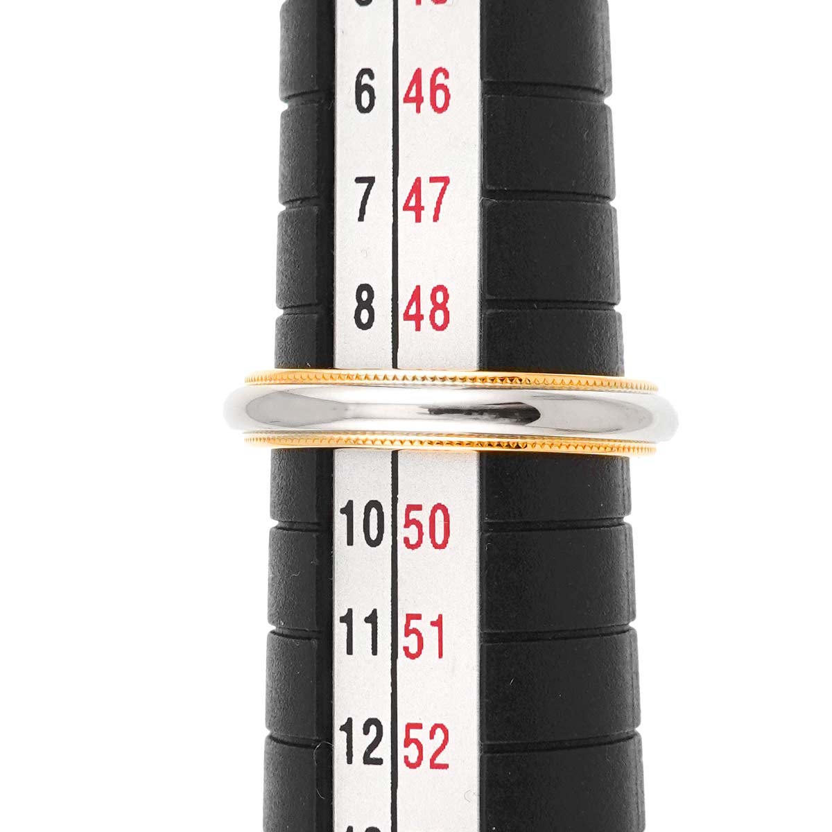 Milgrain Band Ring 18K 750 YG Pt Platinum Size4.75-5(US)