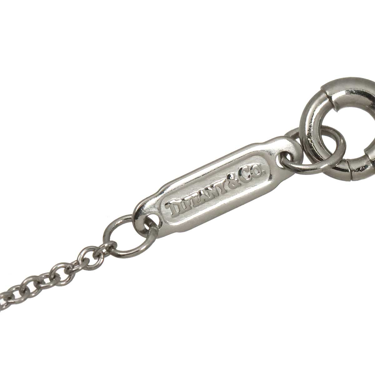 Oval Key Diamond Necklace Platinum