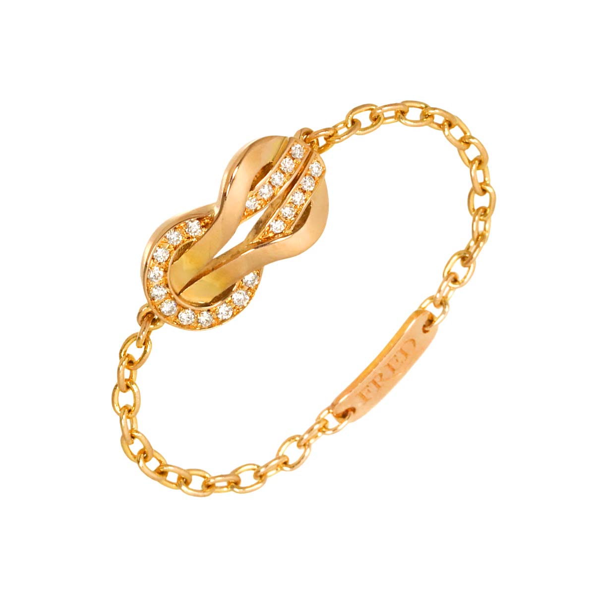 Chance Infinie Diamond Ring 18K Pink Gold Size54 6.75(US)