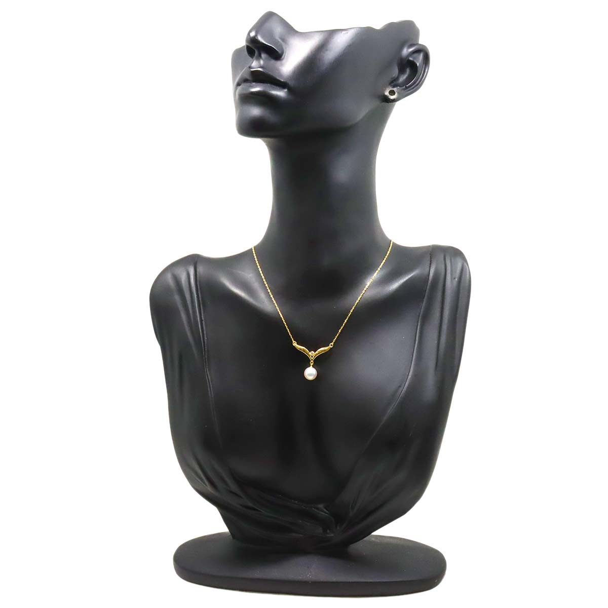 Akoya Pearl 7.0mm Diamond Necklace 18K Yellow Gold 750