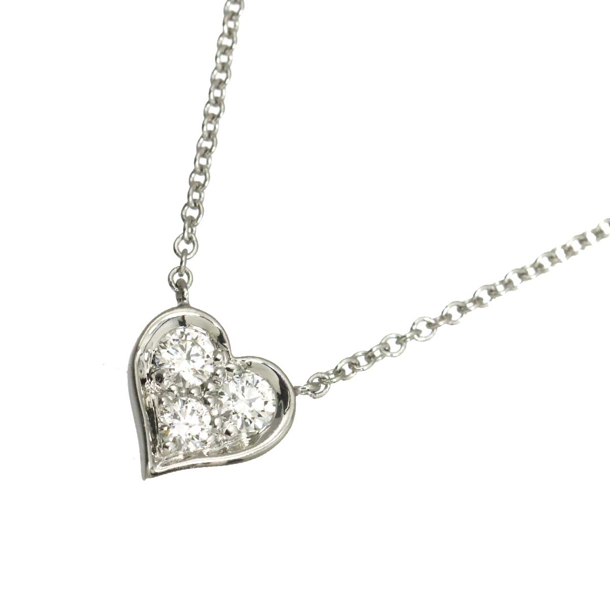 Sentimental Heart Diamond Necklace Platinum