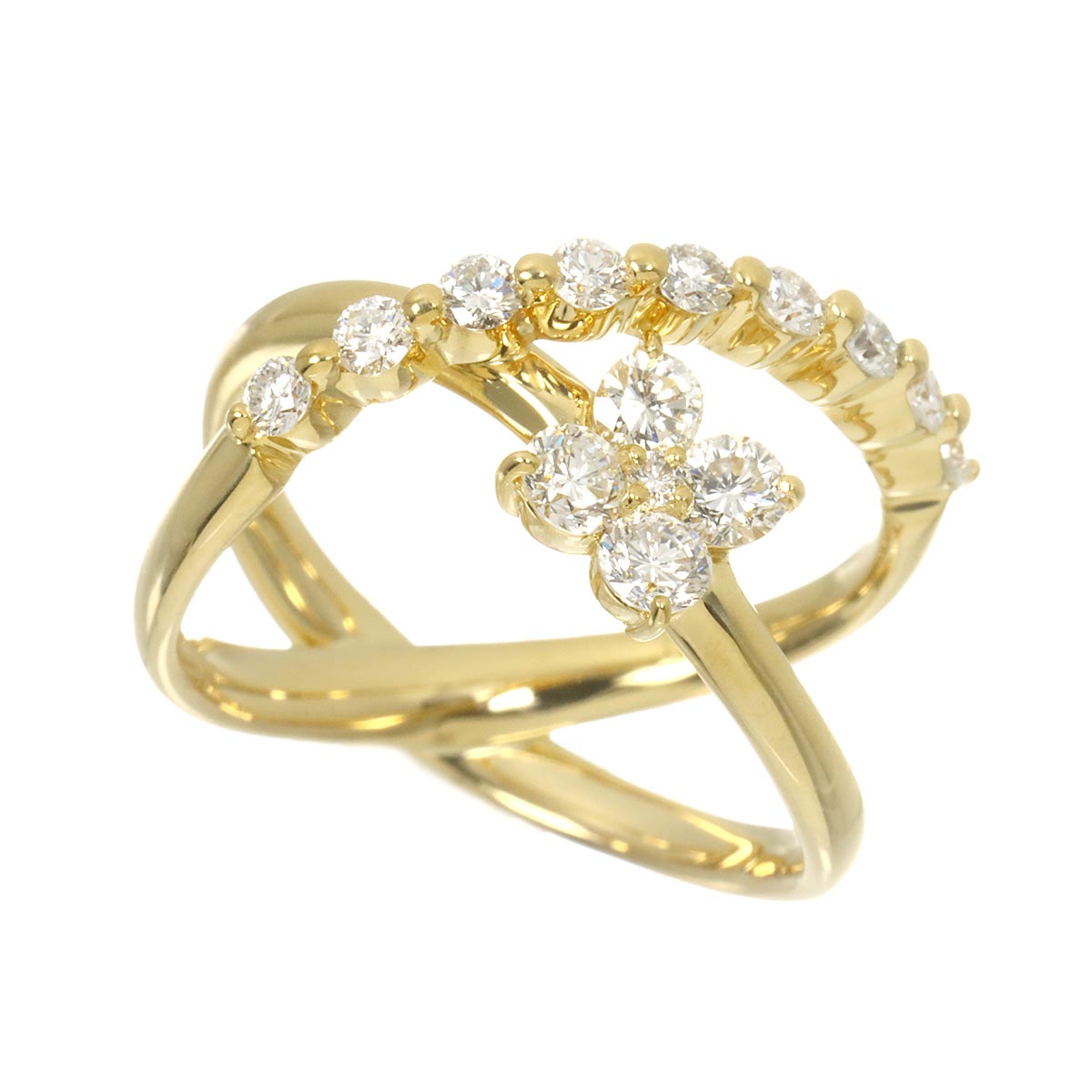 Diamond 0.80ct Ring 18K YG 750 size5.75-6(US)