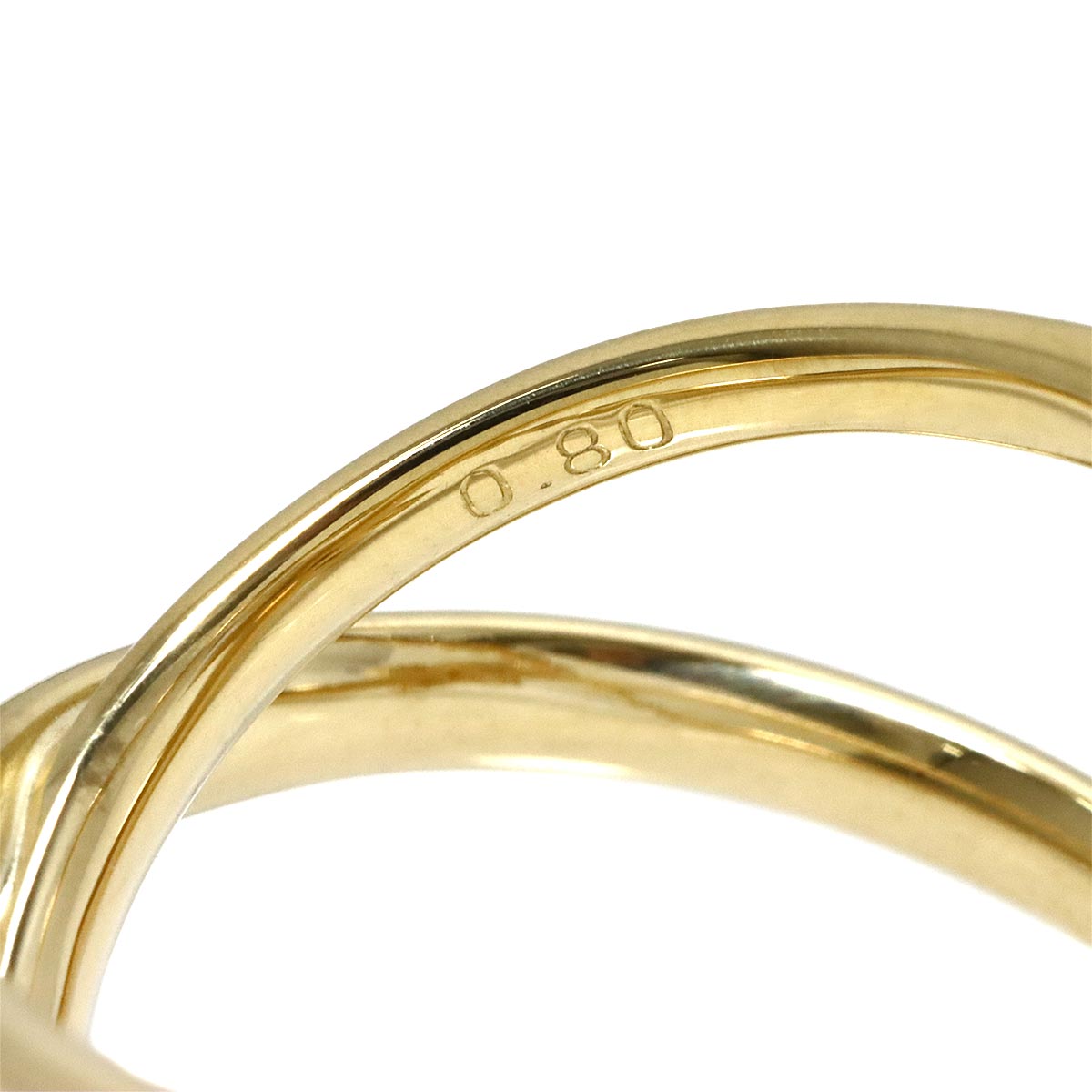 Diamond 0.80ct Ring 18K YG 750 size5.75-6(US)
