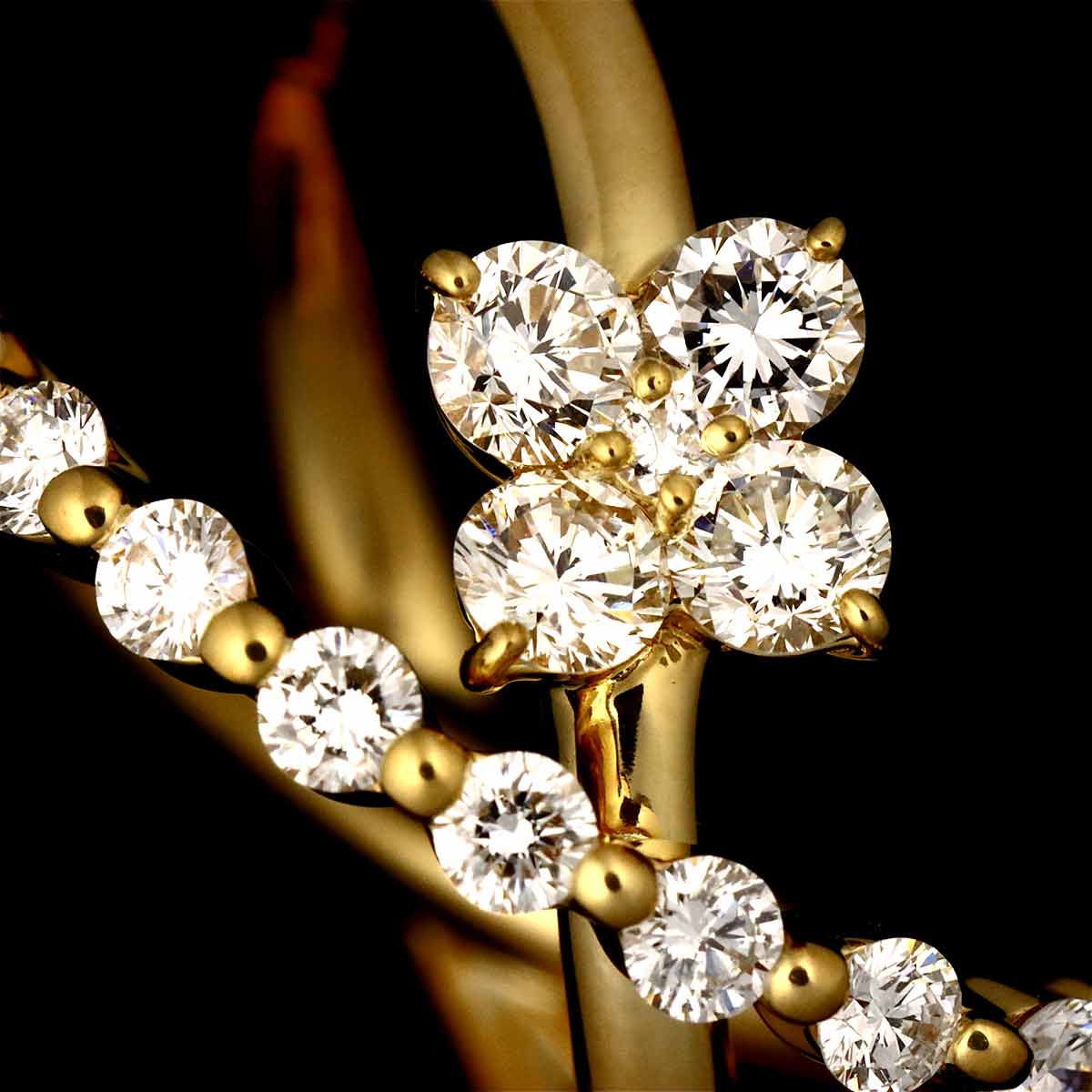 Diamond 0.80ct Ring 18K YG 750 size5.75-6(US)