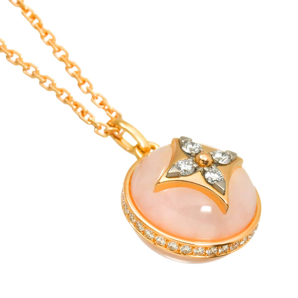 Blossom Opal Diamond Necklace 18K PG Pink Gold 750