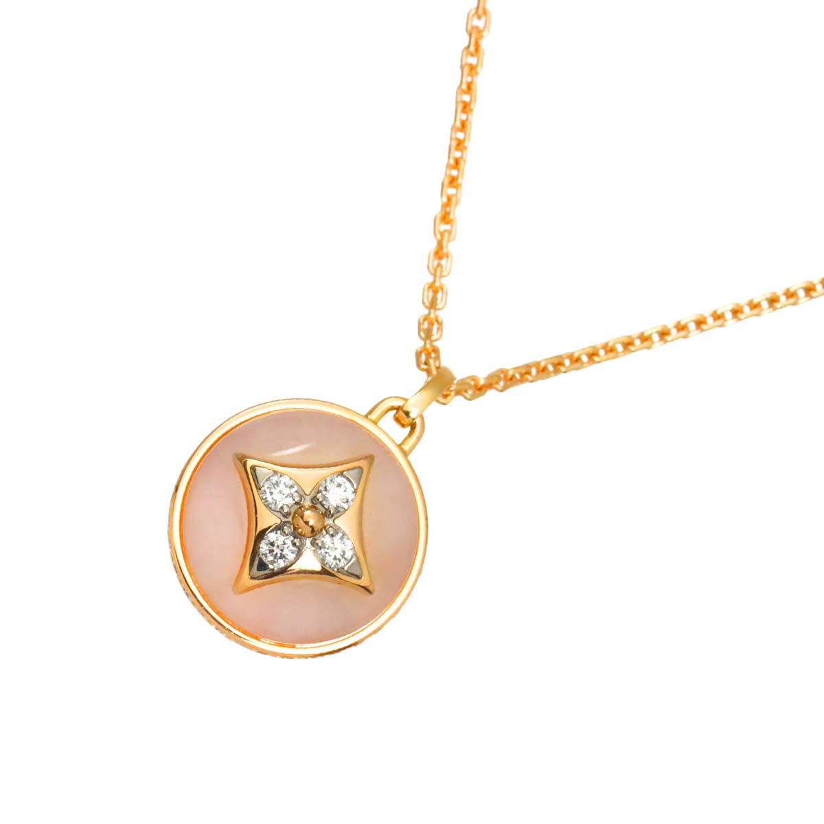 Blossom Opal Diamond Necklace 18K PG Pink Gold 750
