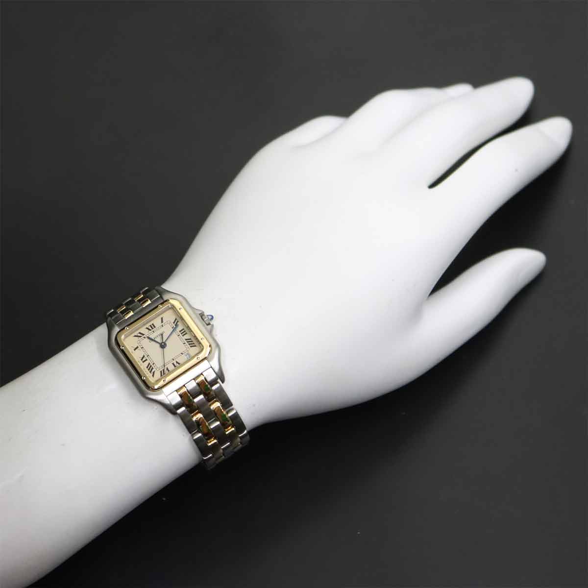 Panthere MM 2Row 83083242 YG Quartz Date Cream Dial Boys