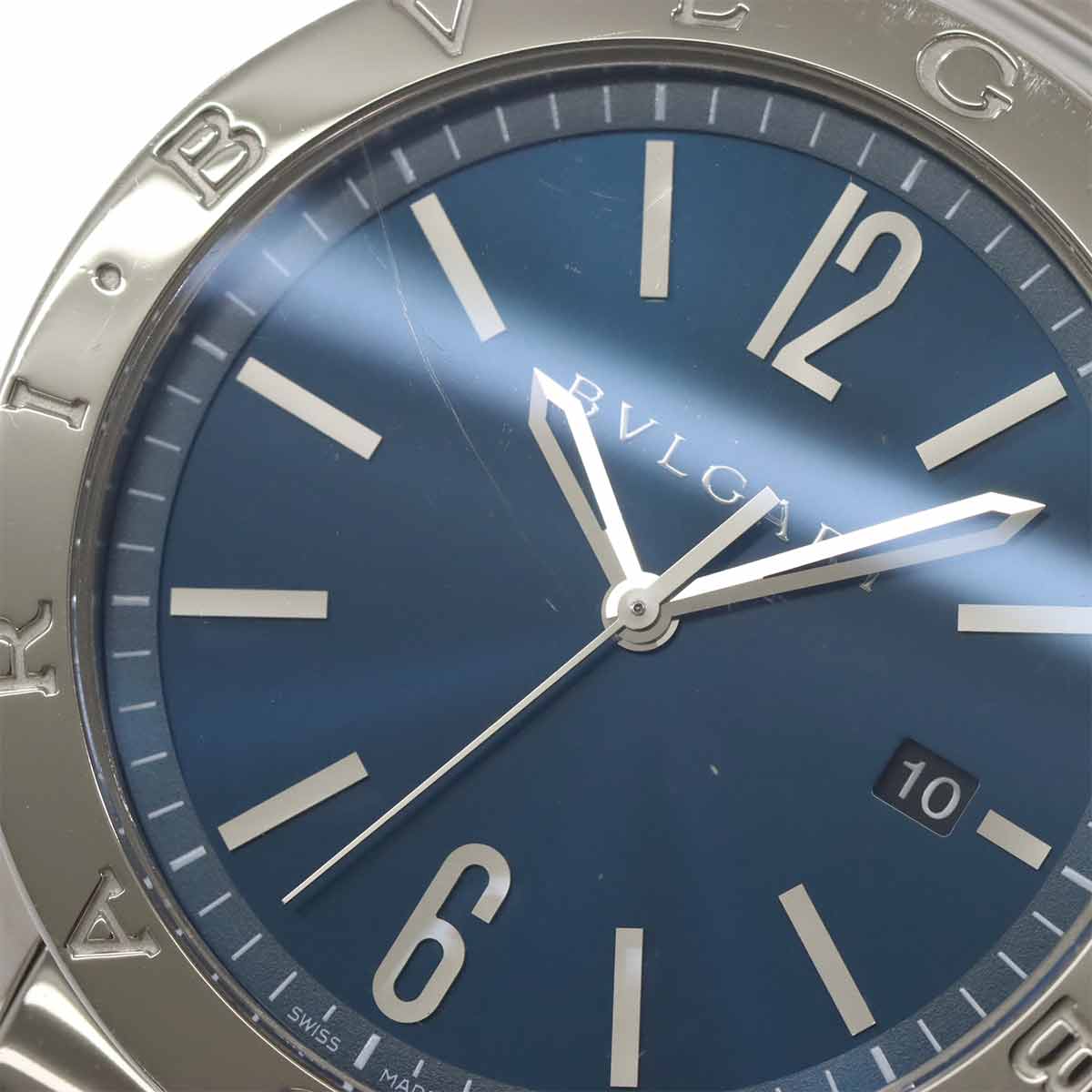 BVLGARIBVLGARI BB41S Automatic Date Blue Dial Mens Watch