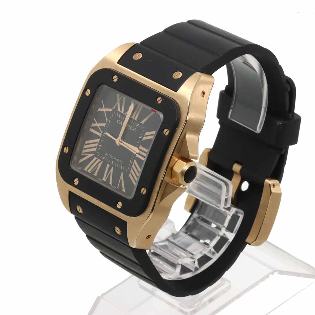 Santos 100 LM W20124U2 Automatic 750PG Black Dial mens Watch