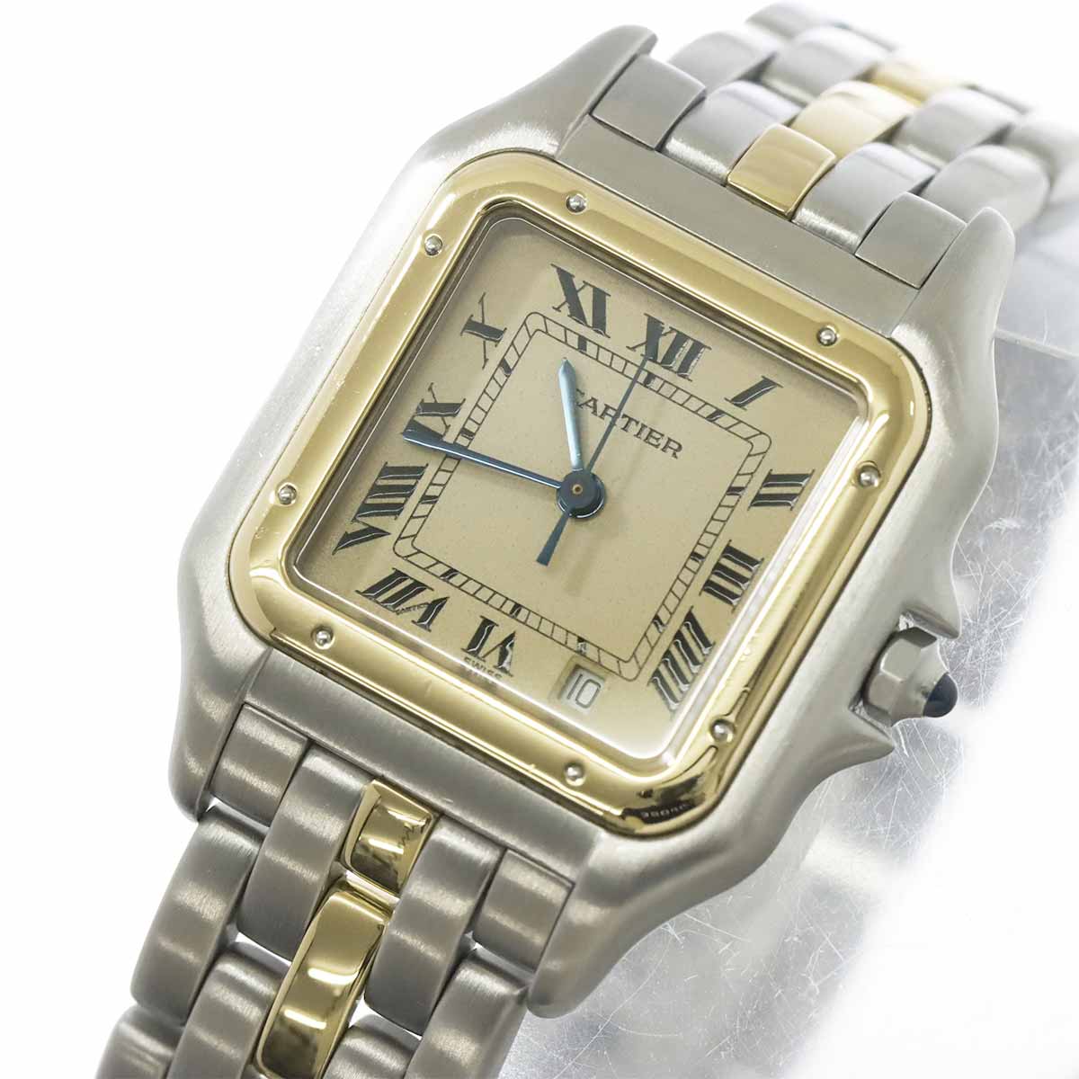 Panthere MM 1Row YG Quartz Date Cream Dial Boys Watch