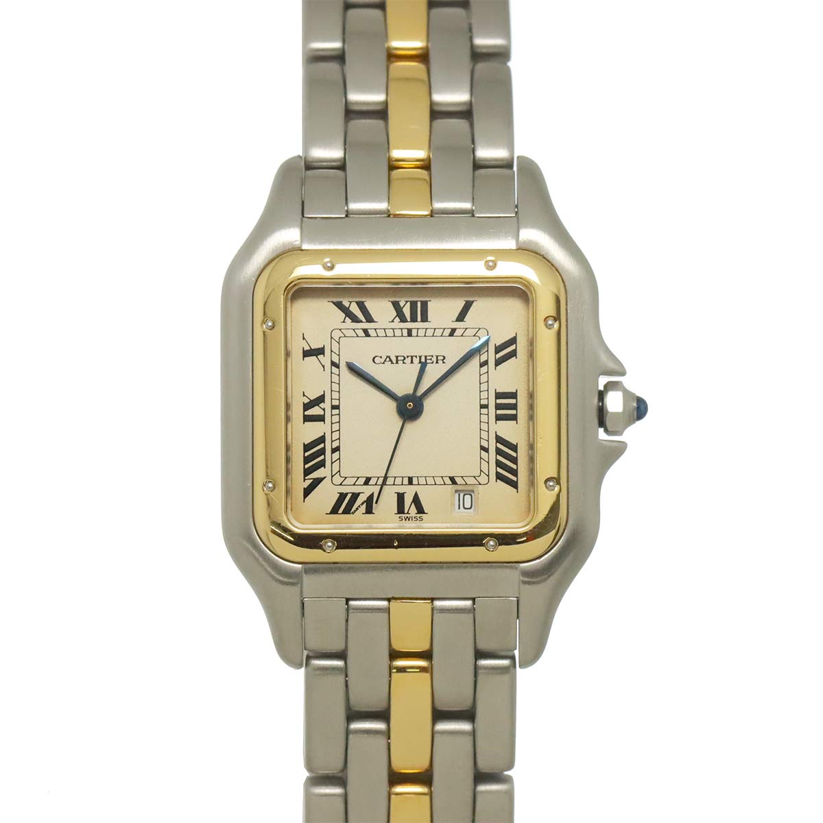 Panthere MM 1Row YG Quartz Date Cream Dial Boys Watch