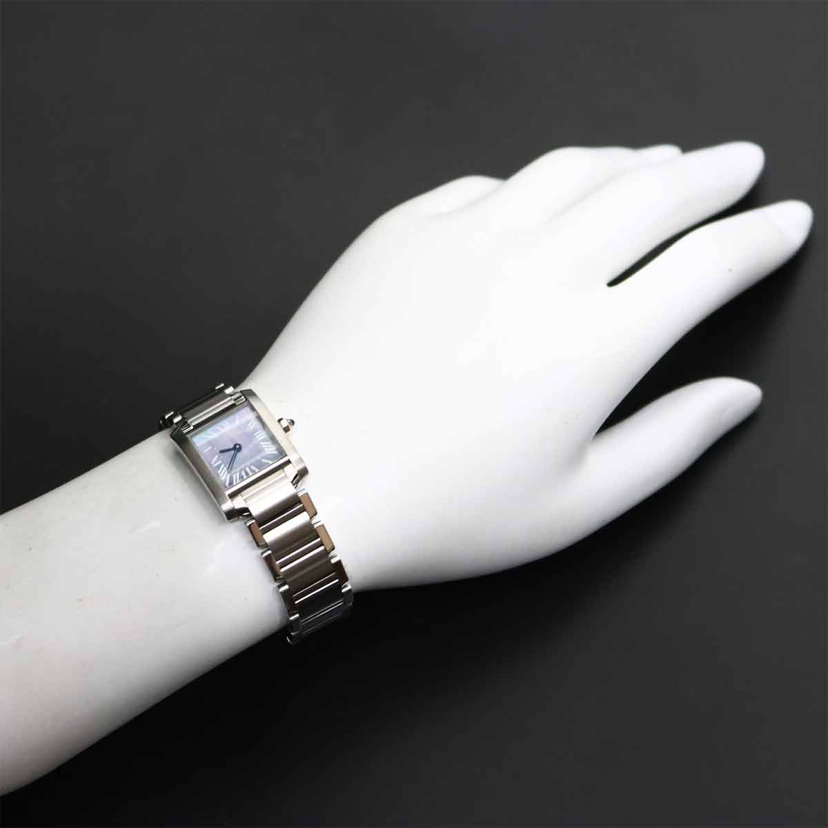 Tank Francaise SM W51034Q3 Quartz Blue Shell Dial Ladies