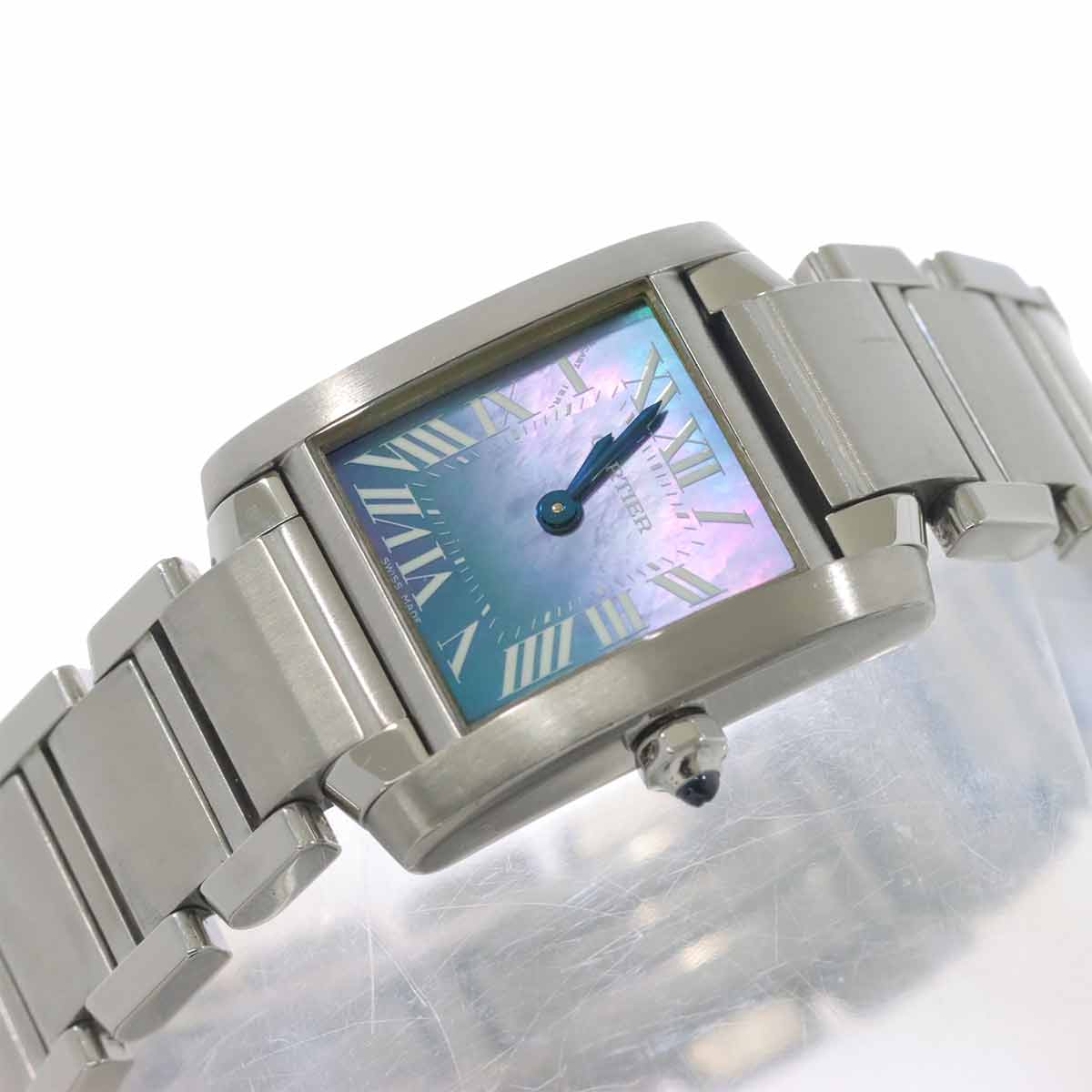 Tank Francaise SM W51034Q3 Quartz Blue Shell Dial Ladies