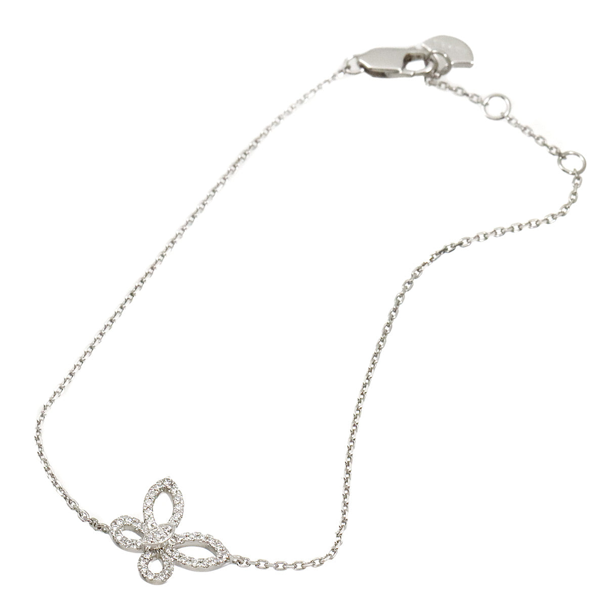 Mini Butterfly Diamond Bracelet 18K WG 750