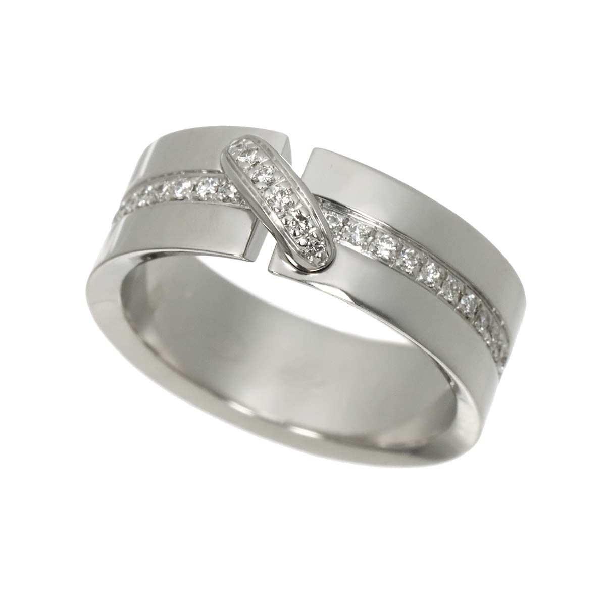 Liens Diamond Ring 18K White Gold 750 size52 6(US)