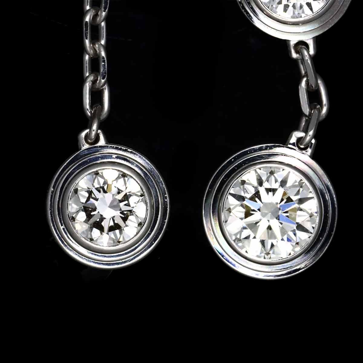 Damour Diamond Earrings Pierced 18K WG 750