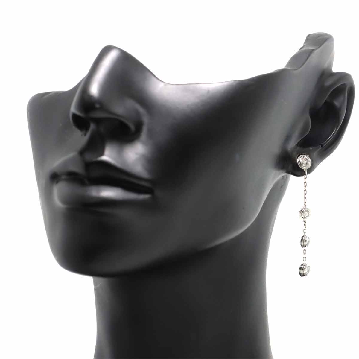 Damour Diamond Earrings Pierced 18K WG 750