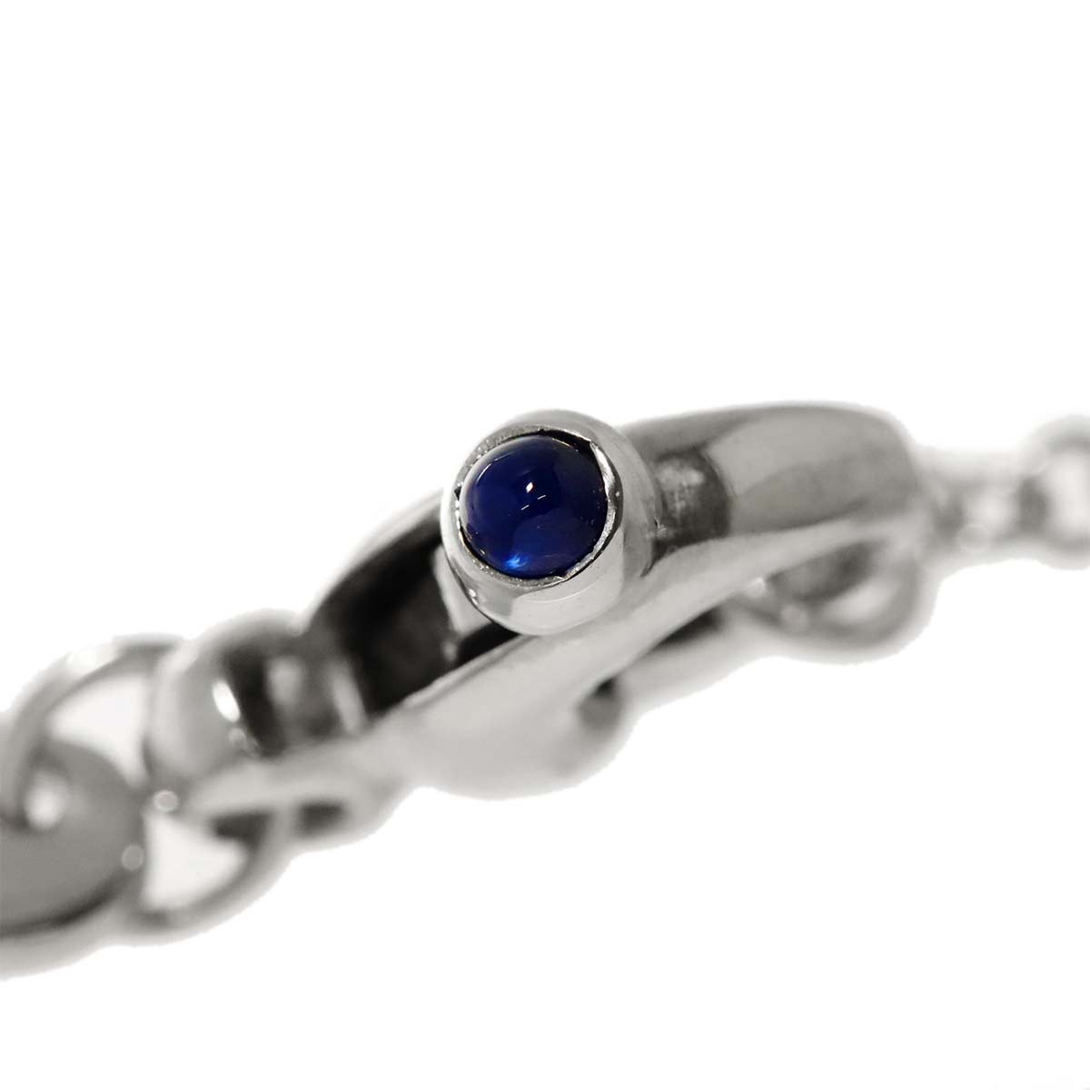 Diamond 0.49ct Sapphire Cross Necklace 18K WG 750