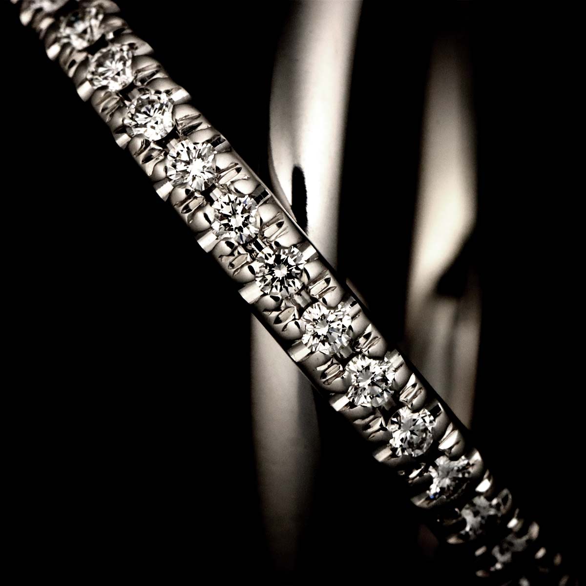 Diamond 0.18ct Ring 18K WG 750 size7.5-7.75(US)