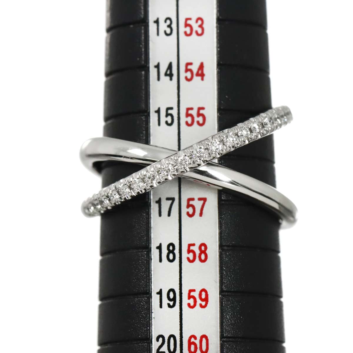 Diamond 0.18ct Ring 18K WG 750 size7.5-7.75(US)