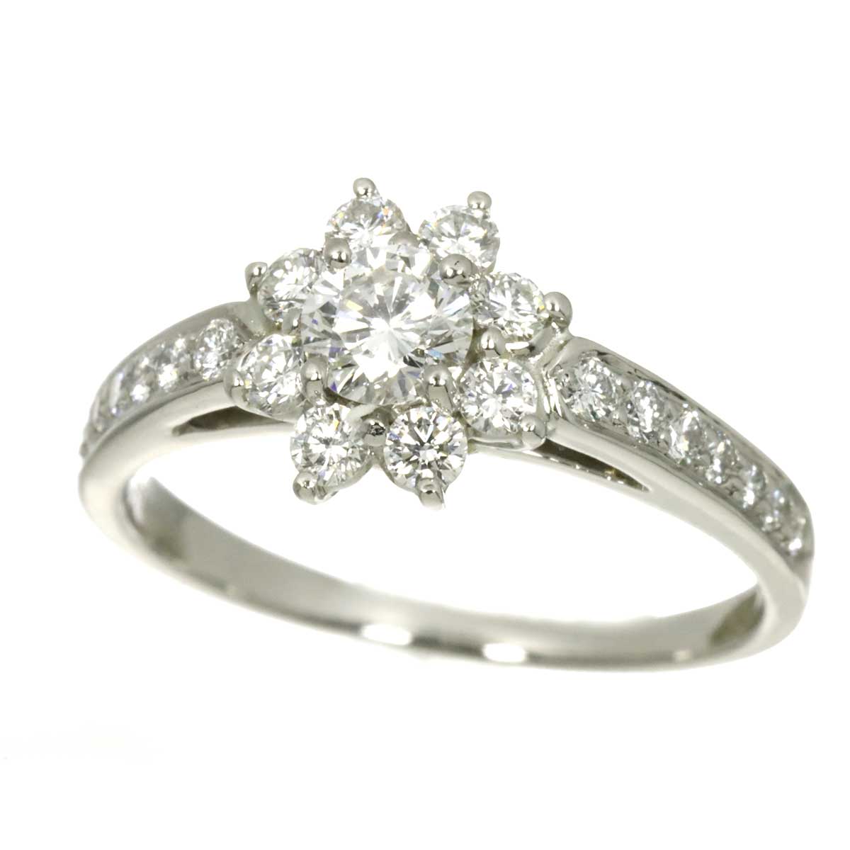 Flora Diamond Ring Pt Platinum Size5.25(US)