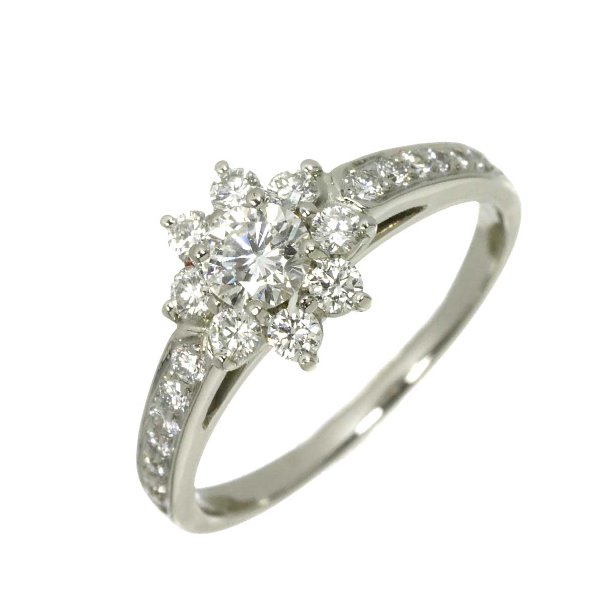 Flora Diamond Ring Pt Platinum Size5.25(US)
