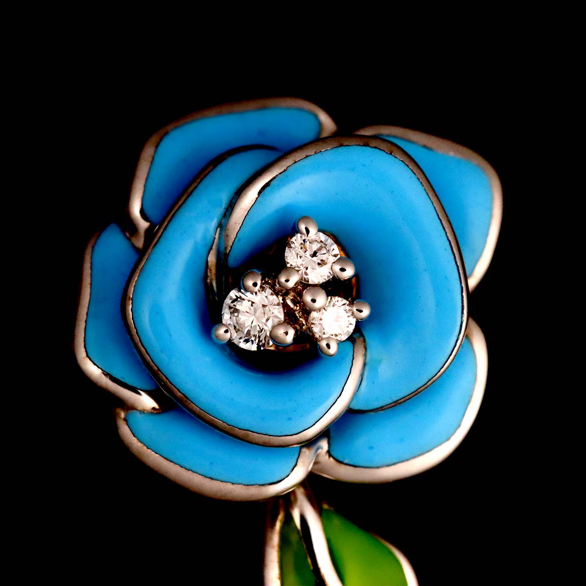 Dioretto Diamond Lacquer Earrings 18K WG one piece only