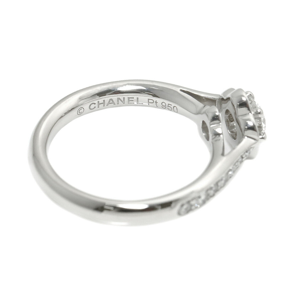 Camellia Diamond 0.30ct F/VVS1/EX Ring Pt size46 3.75(US)