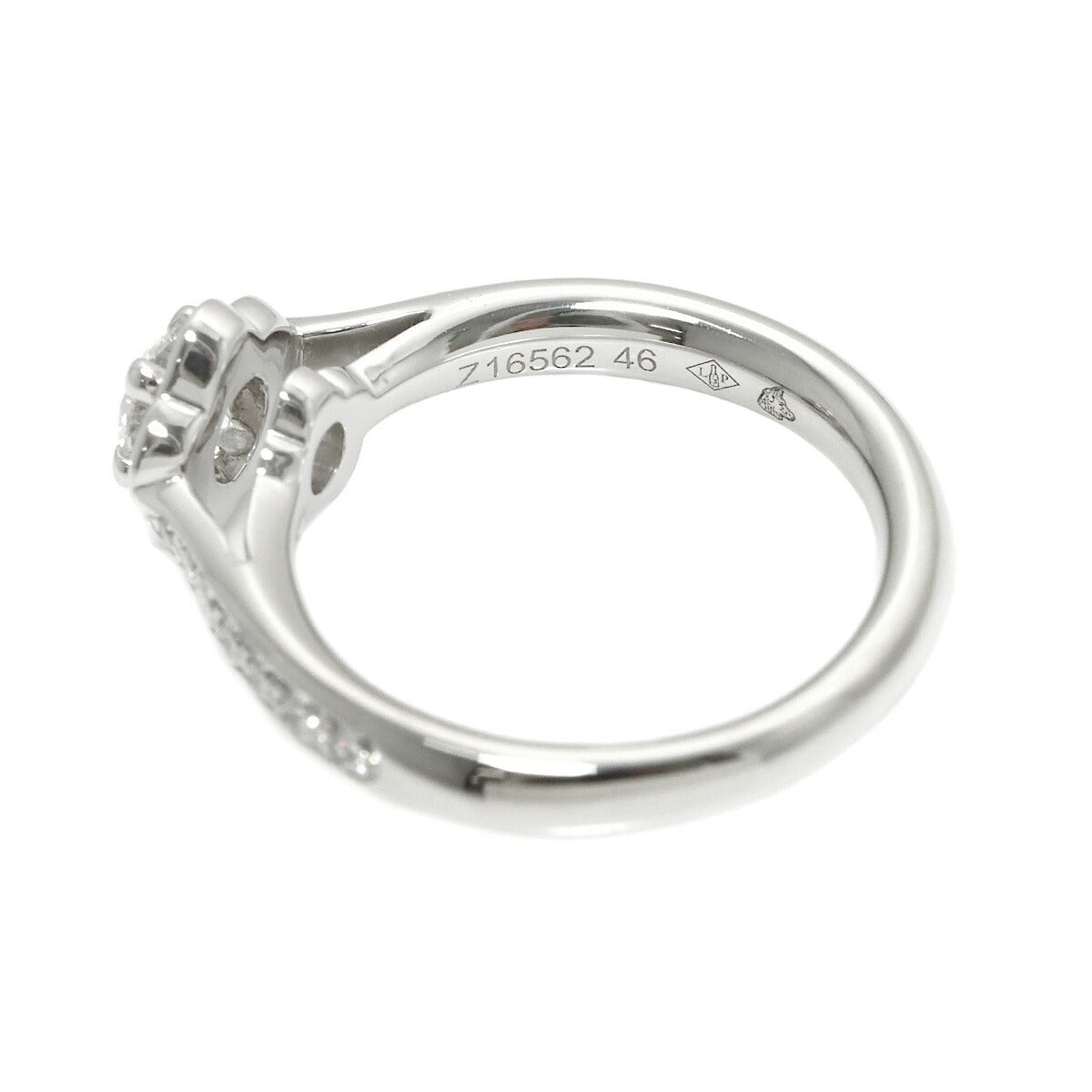 Camellia Diamond 0.30ct F/VVS1/EX Ring Pt size46 3.75(US)