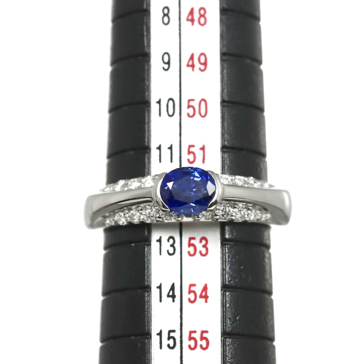 Sapphire 0.73ct Diamond 0.23ct Ring Platinum size6(US)