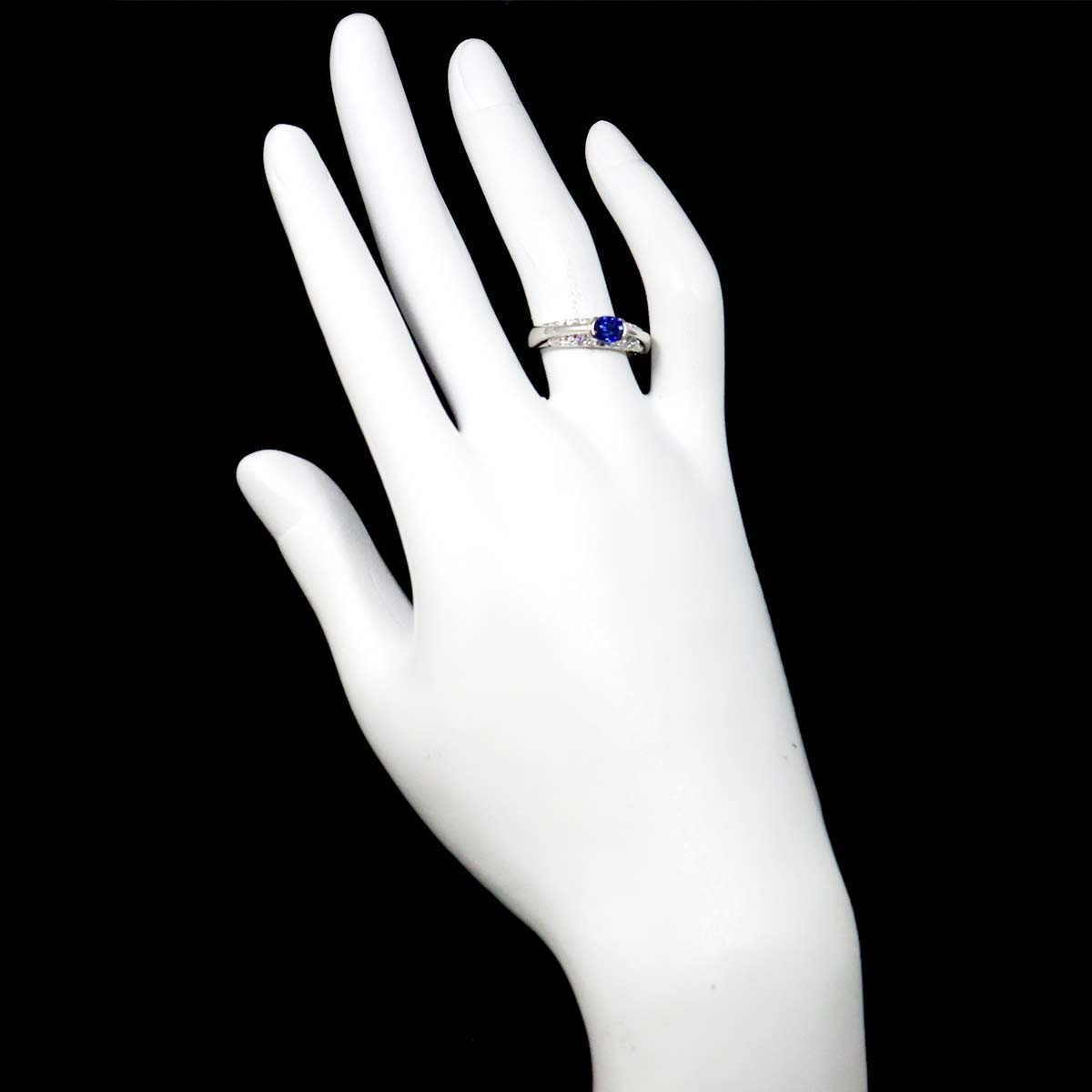 Sapphire 0.73ct Diamond 0.23ct Ring Platinum size6(US)