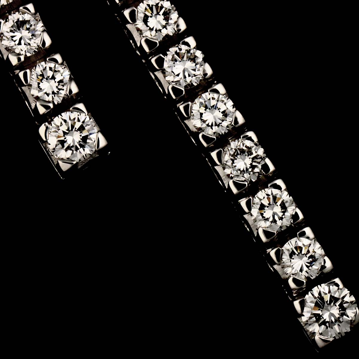 Diamond Necklace 18K White Gold 750