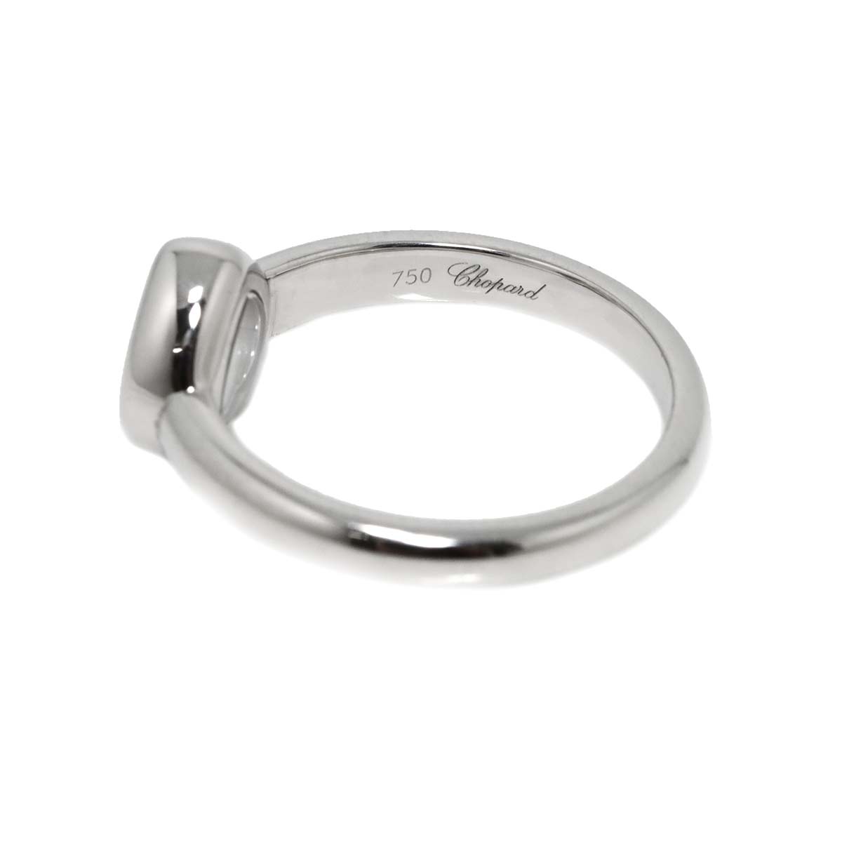 Happy Diamond Heart Ring 18K WG 750 Size4.75-5(US)