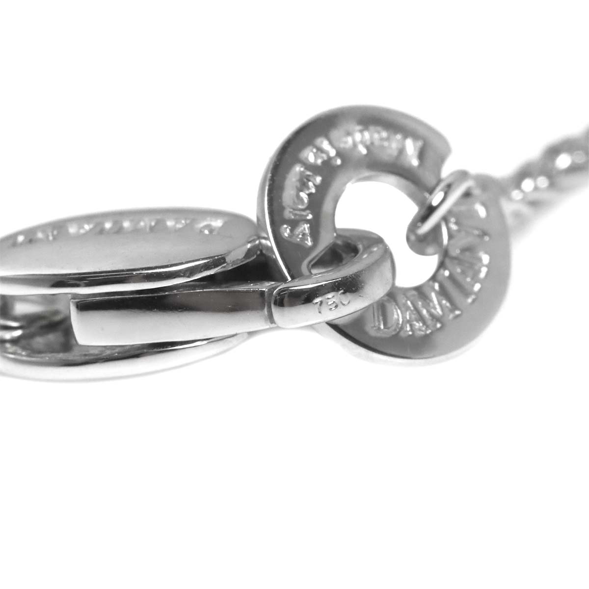 Mystery Cross Diamond Necklace 18K White Gold 750
