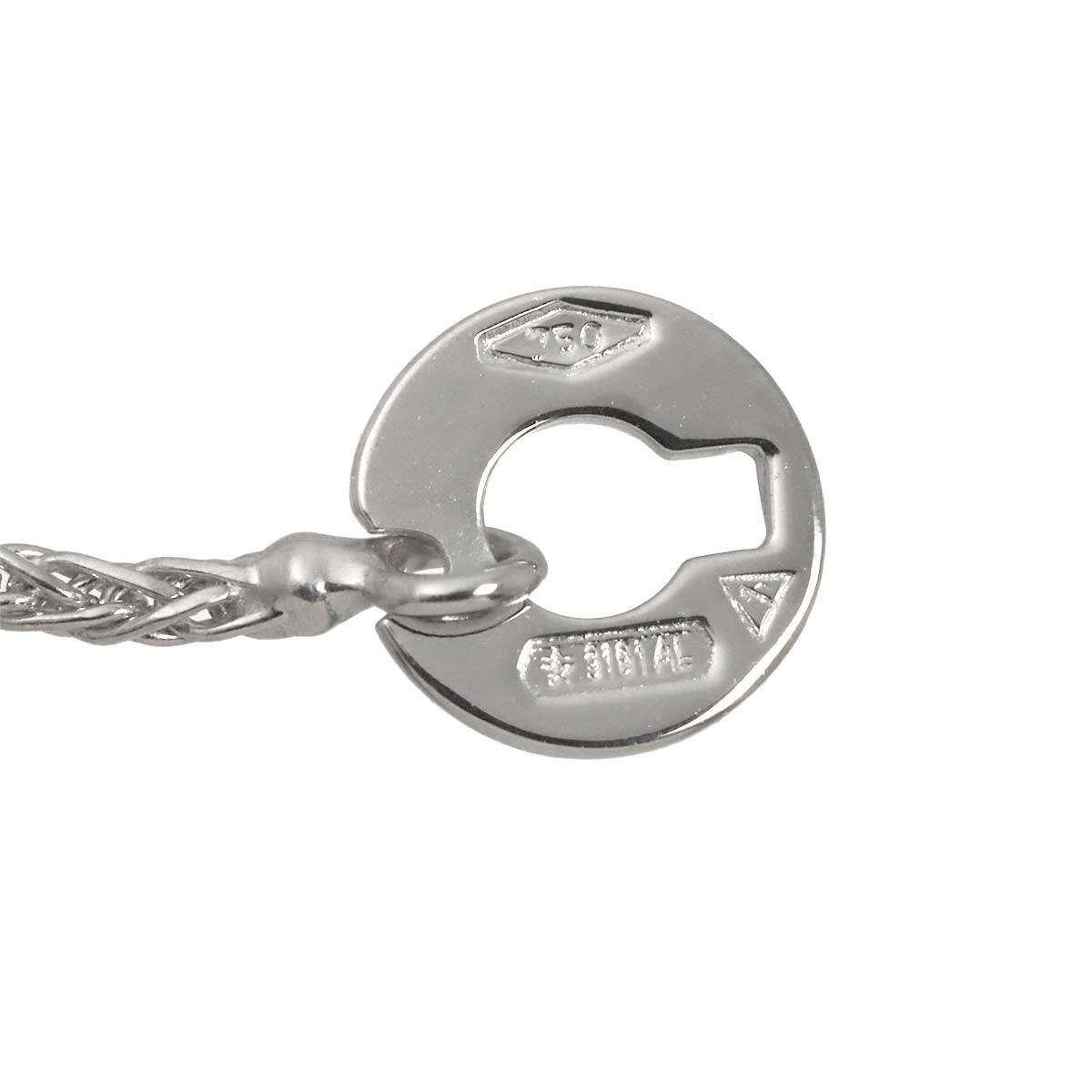 Mystery Cross Diamond Necklace 18K White Gold 750