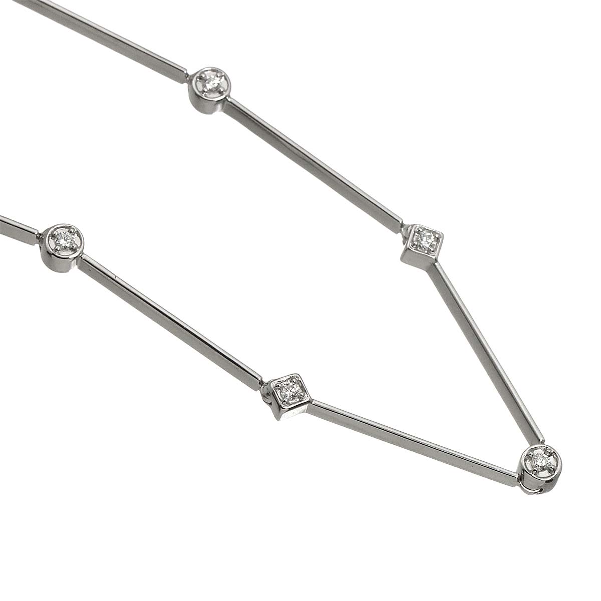 Diamond 0.29ct Necklace 18K White Gold 750
