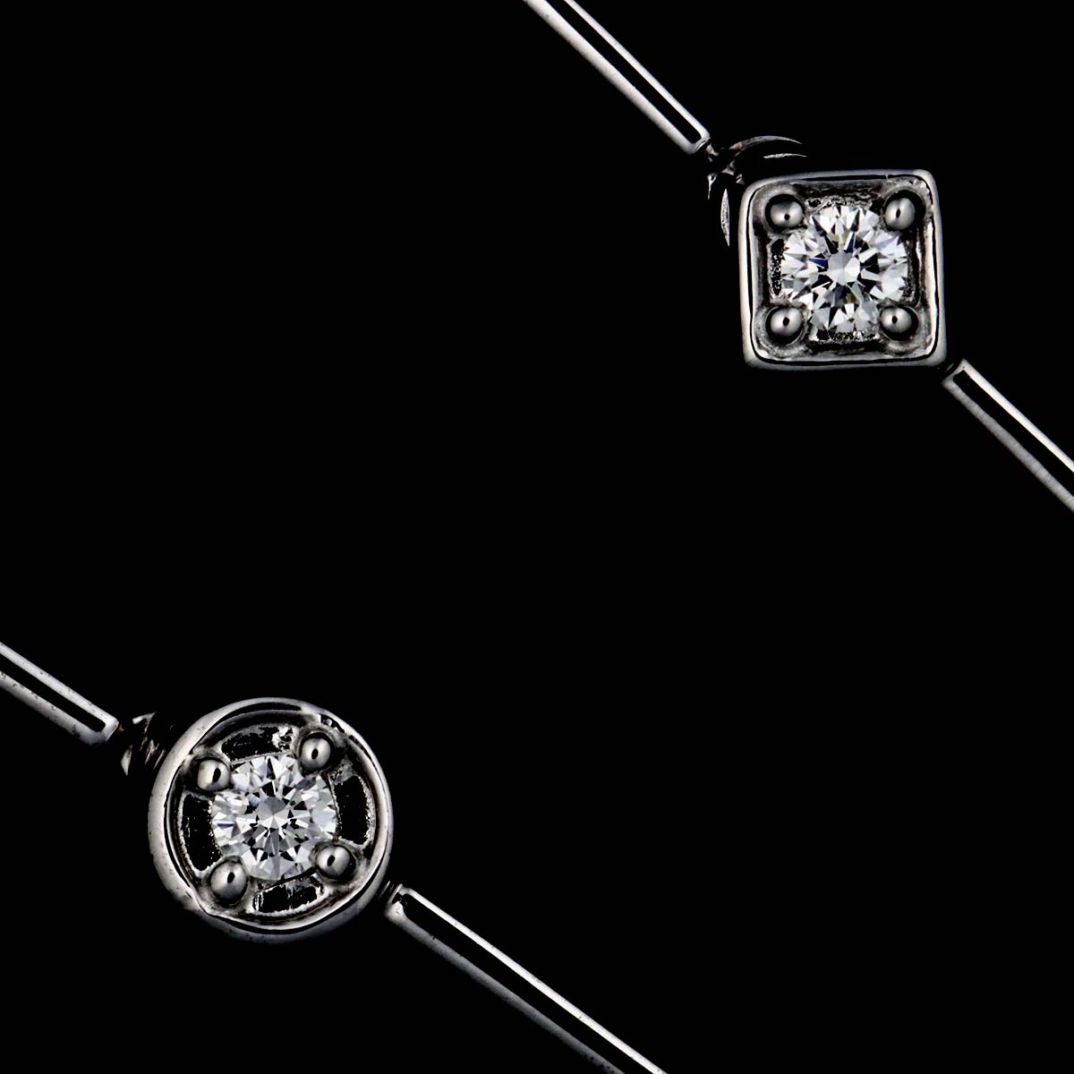 Diamond 0.29ct Necklace 18K White Gold 750