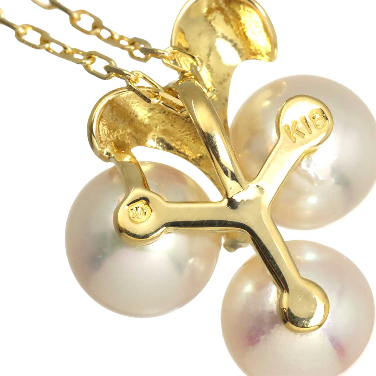 Akoya Pearl 6.0mm Diamond Necklace 18K YG 750
