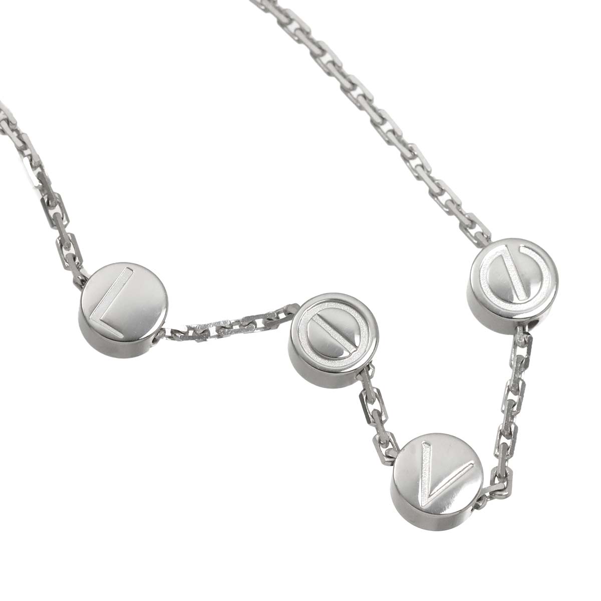 Love Logo Necklace 18K White Gold 750