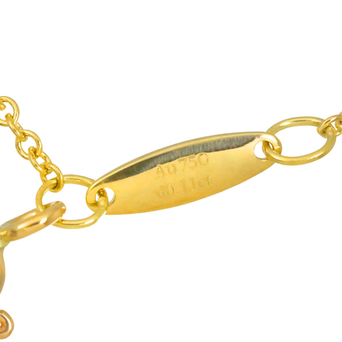 By The Yard Diamond 0.11ct Bracelet 18K Yellow Gold 750