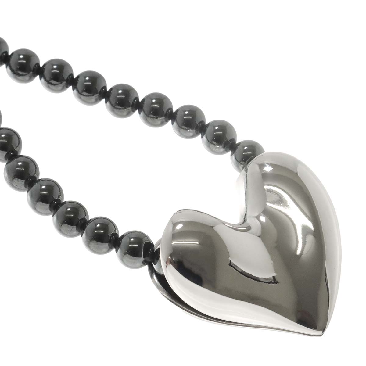 Hematite Heart Necklace Silver 925