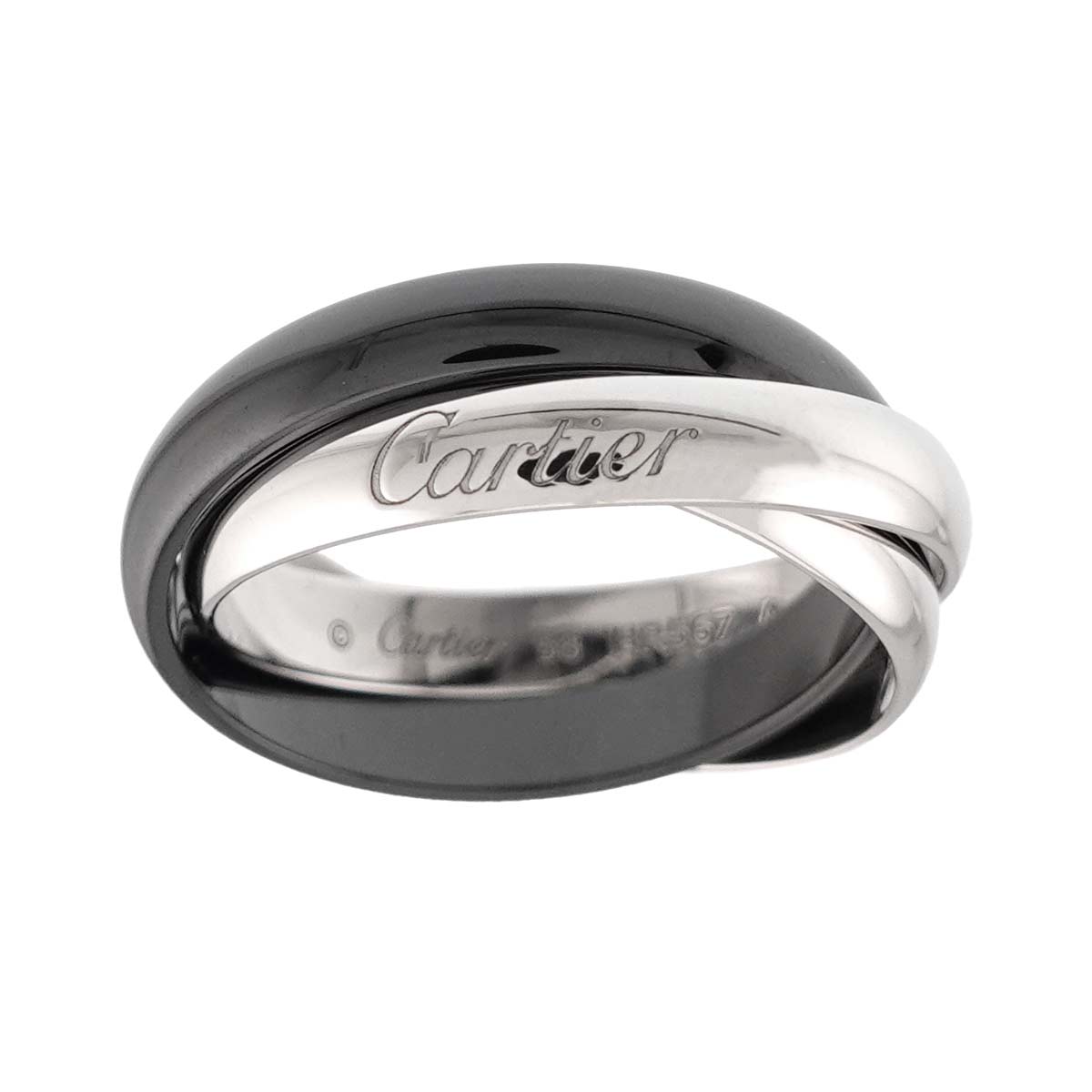 Trinity Ceramic Ring MM K18 White Gold 750 size58 8.25(US)