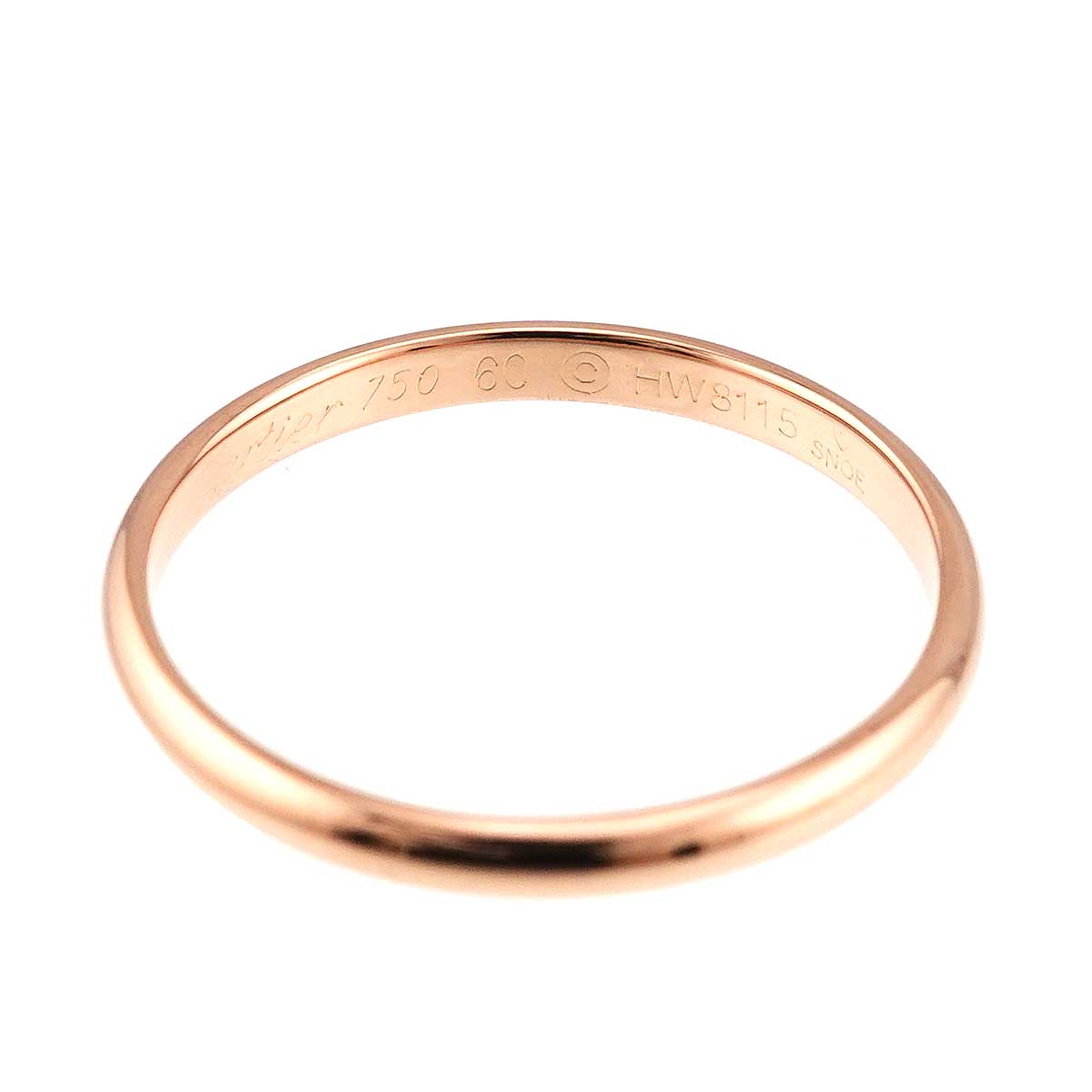 Classic Ring 18K Pink Gold 750 Size60 8.75-9(US)