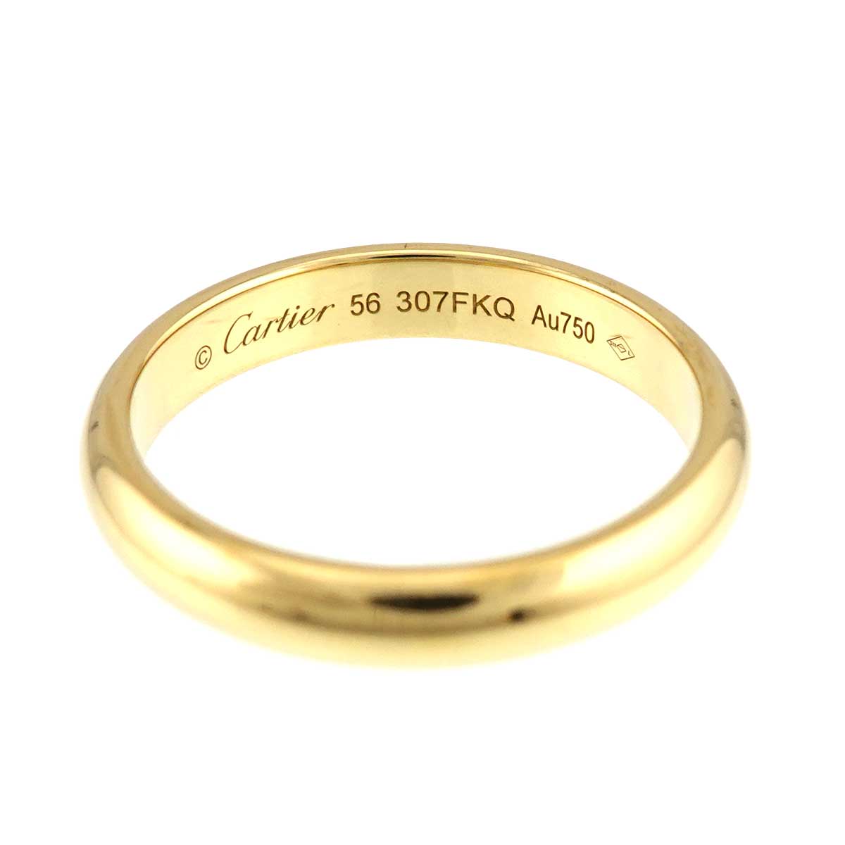 Classic Ring 18K Yellow Gold 750 size56 7.25-7.5(US)
