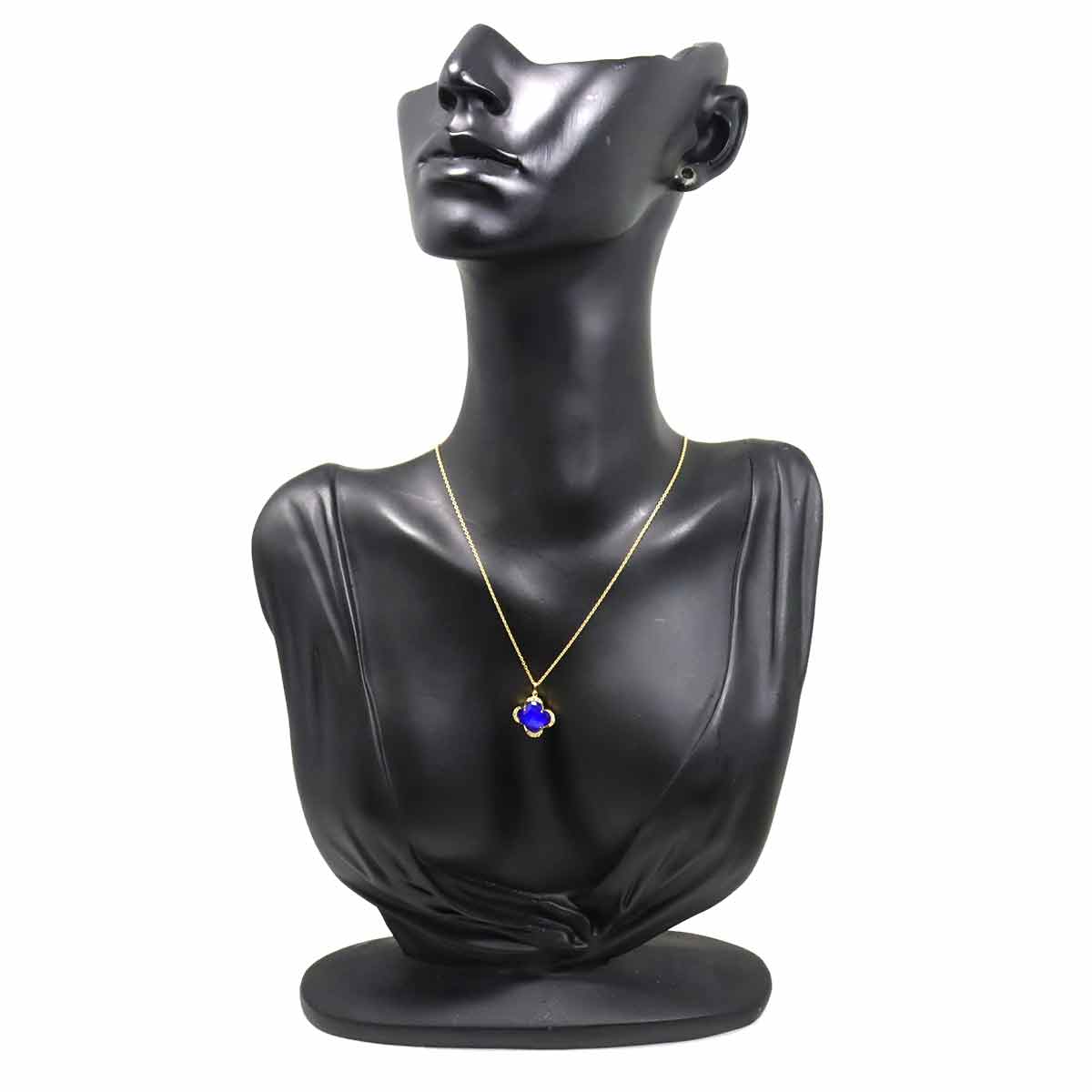 Lapis Lazuli BlueTopaz Diamond Necklace 18K YG 750